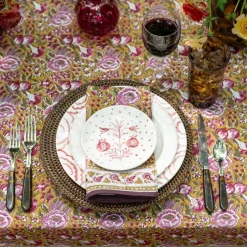Pomegranate Inc Pomegranate Garden Plum & Ochre Napkin | Set of 4^ Napkins