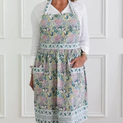 Pomegranate Inc Pomegranate Garden Teal & Lilac Apron^ Aprons