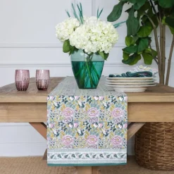 Pomegranate Inc Pomegranate Garden Teal & Lilac Table Runner^ Table Runners
