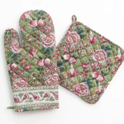 Pomegranate Inc Pomegranate Garden Wine & Rose Oven Mitt Set^ Oven Mitts
