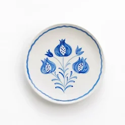 Pomegranate Inc Pomegranate Trio Sketch Cobalt Blue Appetizer Plate | Set of 4^ Dinnerware