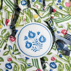 Pomegranate Inc Pomegranate Trio Sketch Cobalt Blue Appetizer Plate | Set of 4^ Dinnerware