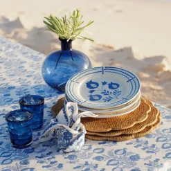Pomegranate Inc Pomegranate Trio Sketch Cobalt Blue Salad Plate | Set of 2^ Dinnerware