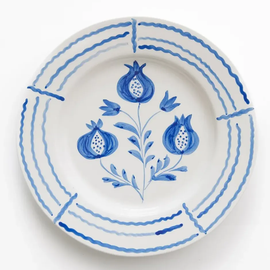 Pomegranate Inc Pomegranate Trio Sketch Cobalt Blue Dinner Plate | Set of 2^ Dinnerware