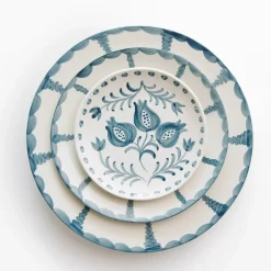 Pomegranate Inc Pomegranate Trio Vine Teal Salad Plate | Set of 2^ Dinnerware