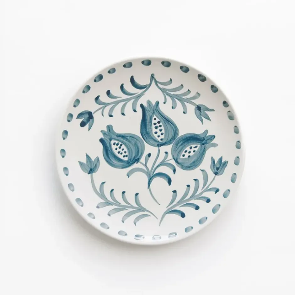 Pomegranate Inc Pomegranate Trio Vine Teal Appetizer Plate | Set of 4^ Dinnerware