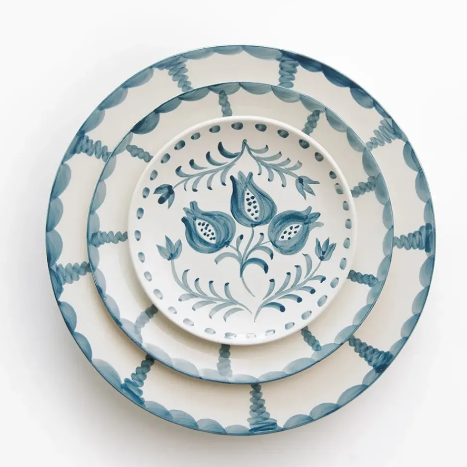 Pomegranate Inc Pomegranate Trio Vine Teal Dinner Plate | Set of 2^ Dinnerware