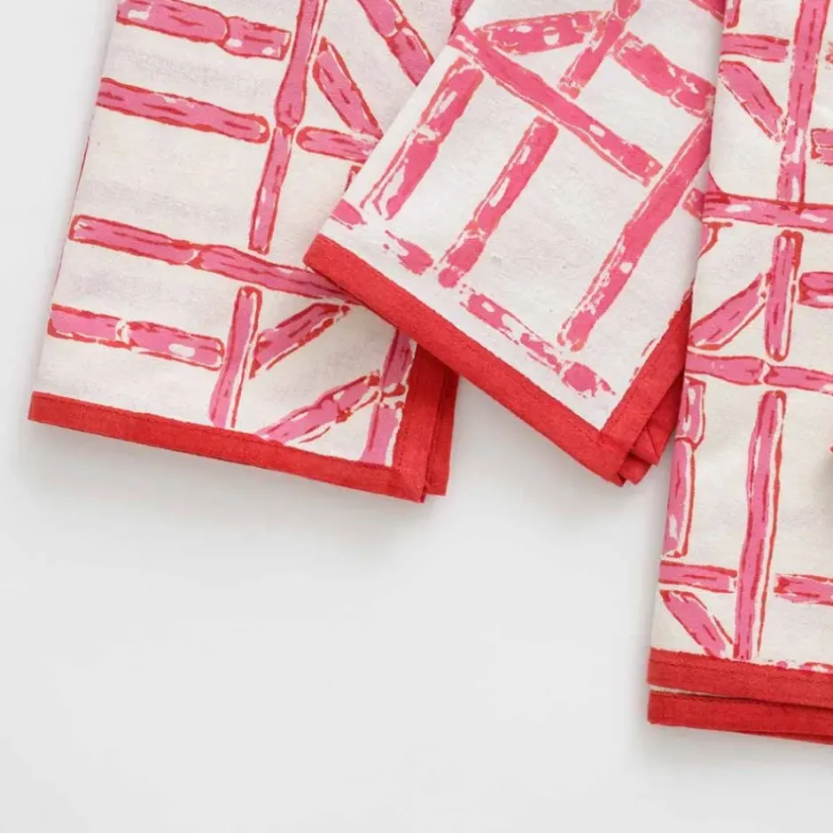 Pomegranate Inc Rose Bamboo Napkin | Set of 4^ Napkins