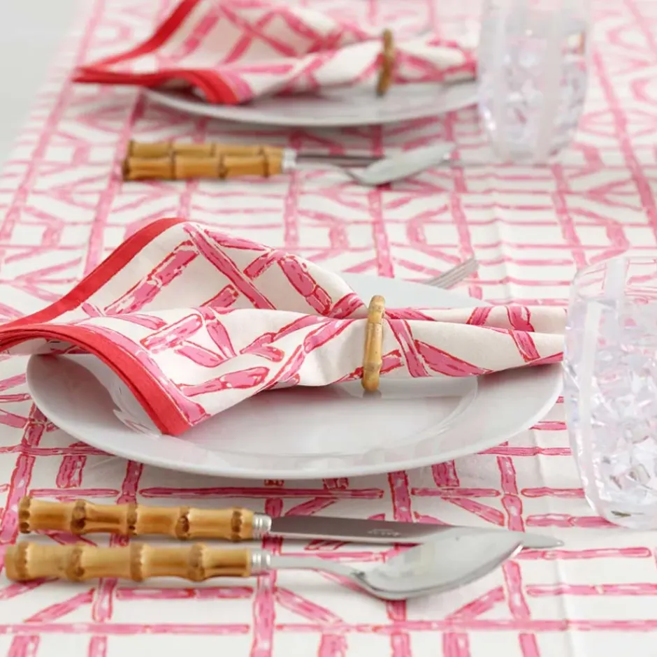 Pomegranate Inc Rose Bamboo Napkin | Set of 4^ Napkins