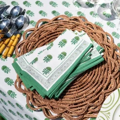 Pomegranate Inc Round Bamboo Cane Placemats | Set of 4^ Rattan, Wicker & Bamboo|Woven Placemats
