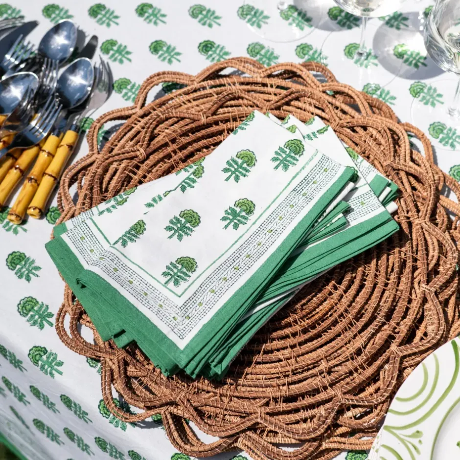 Pomegranate Inc Round Bamboo Cane Placemats | Set of 4^ Rattan, Wicker & Bamboo|Woven Placemats