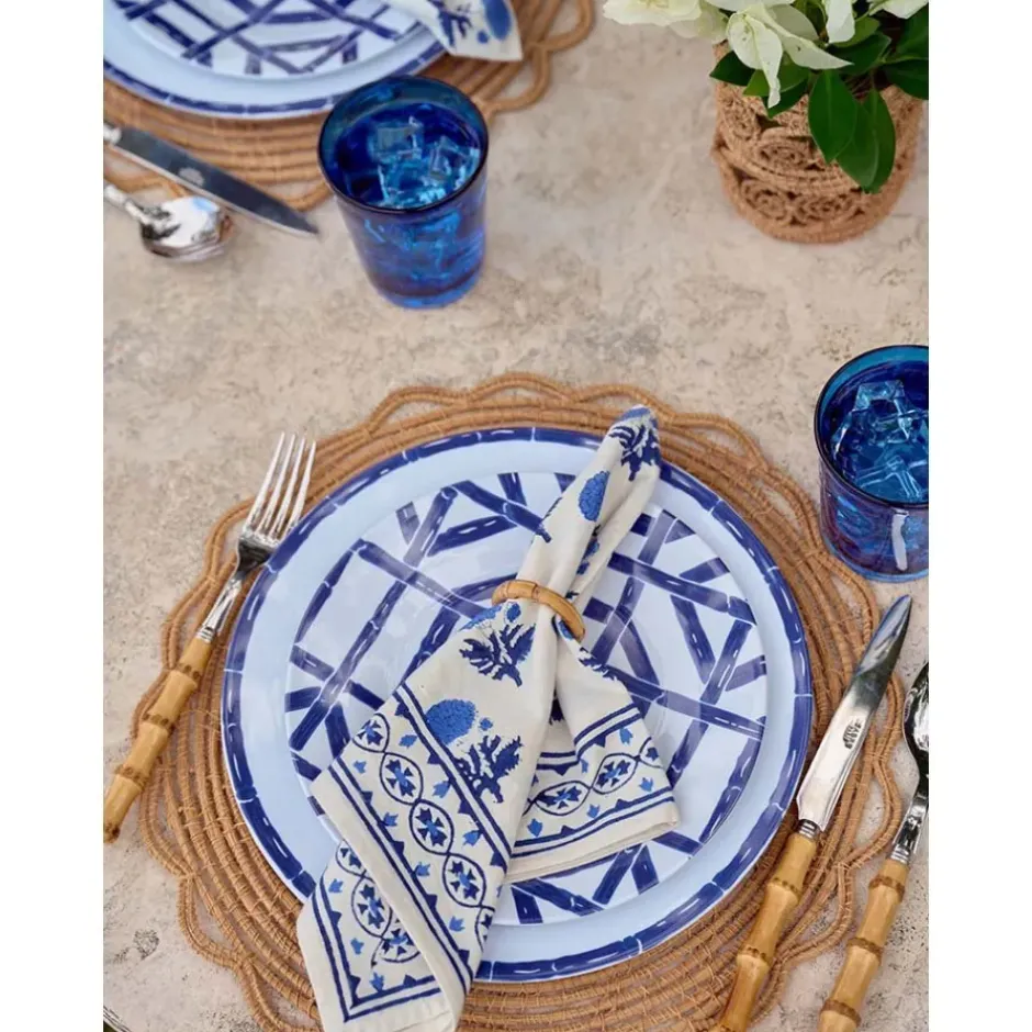 Pomegranate Inc Round Bamboo Cane Placemats | Set of 4^ Rattan, Wicker & Bamboo|Woven Placemats
