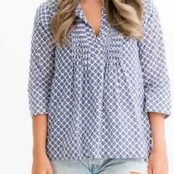 Pomegranate Inc Royal Clover Pintuck Blouse^ Tops & Tunics