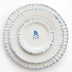 Pomegranate Inc Ruffled Cobalt Blue Salad Plate | Set of 2^ Dinnerware