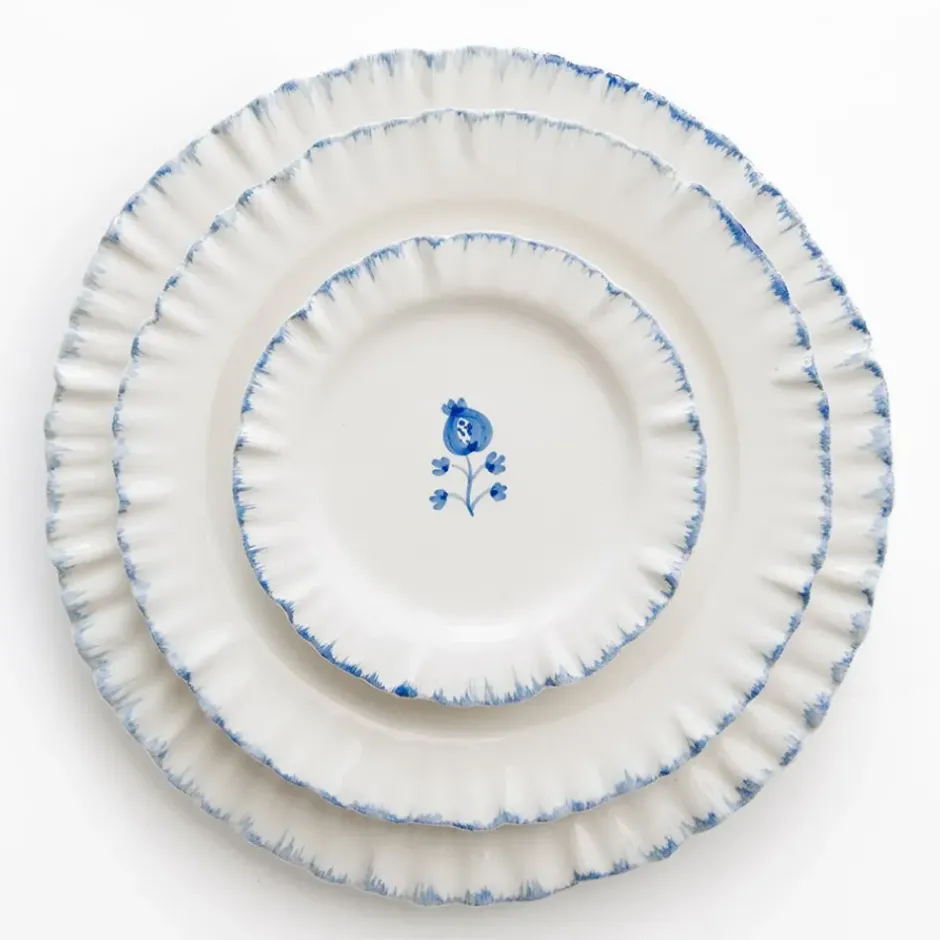 Pomegranate Inc Ruffled Cobalt Blue Salad Plate | Set of 2^ Dinnerware