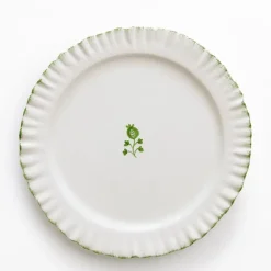 Pomegranate Inc Ruffled Green Dinner Plate | Set of 2^ Dinnerware