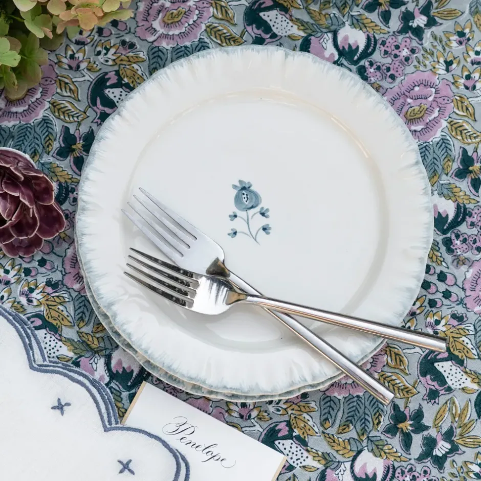 Pomegranate Inc Ruffled Teal Salad Plate | Set of 2^ Dinnerware