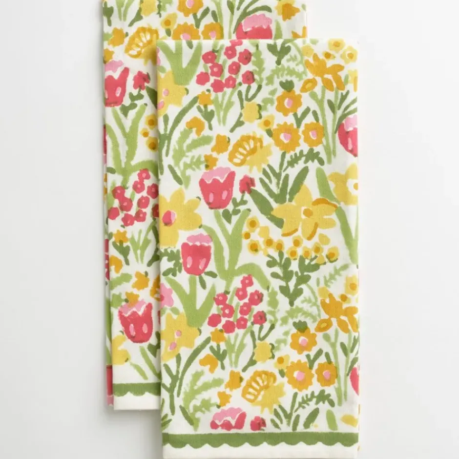 Pomegranate Inc 70s Flower Tea Towels^ Tea Towels