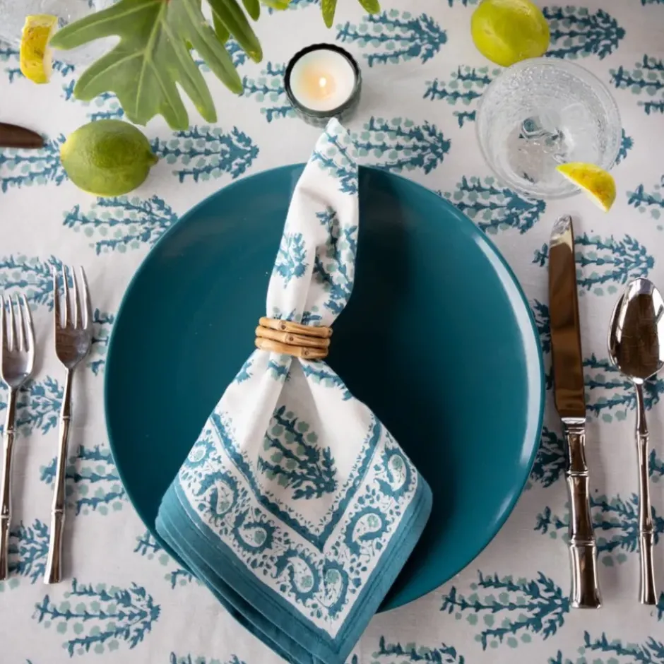 Pomegranate Inc Sagar Aqua Napkin | Set of 4^ Napkins