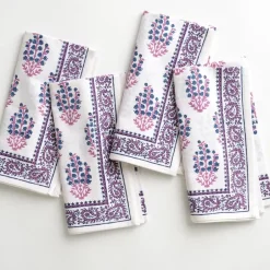 Pomegranate Inc Sagar Blue & Magenta Napkin^ Napkins