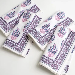 Pomegranate Inc Sagar Blue & Magenta Napkin^ Napkins