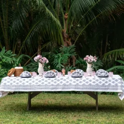 Pomegranate Inc Sagar Blue & Magenta Tablecloth^ Tablecloths