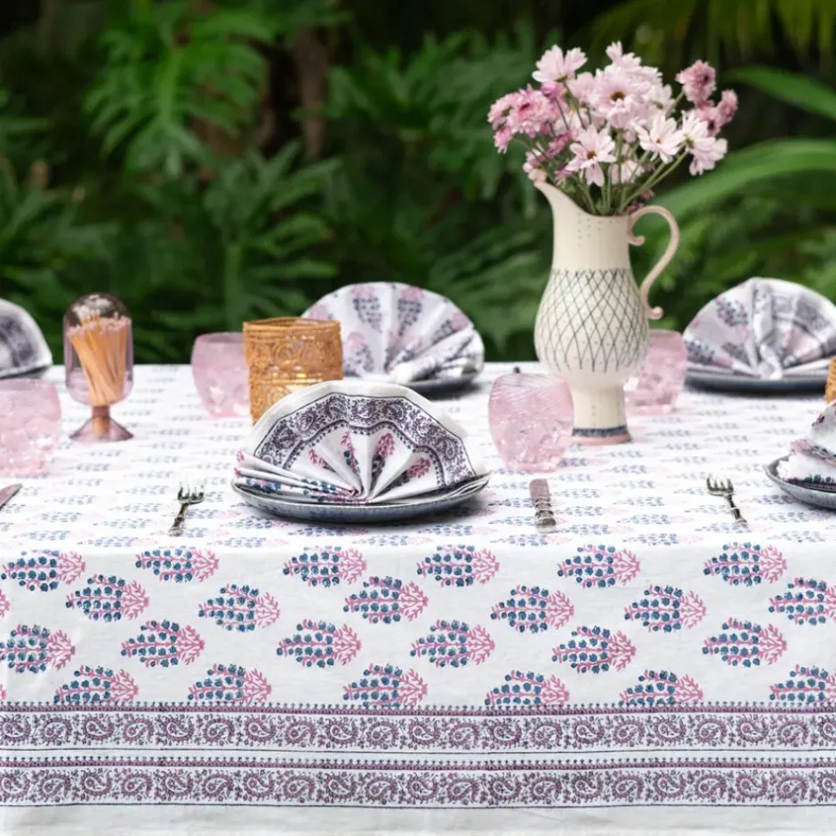 Pomegranate Inc Sagar Blue & Magenta Tablecloth^ Tablecloths