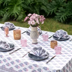 Pomegranate Inc Sagar Blue & Magenta Tablecloth^ Tablecloths