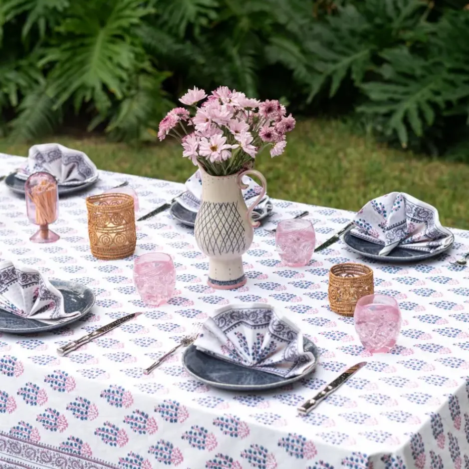 Pomegranate Inc Sagar Blue & Magenta Tablecloth^ Tablecloths