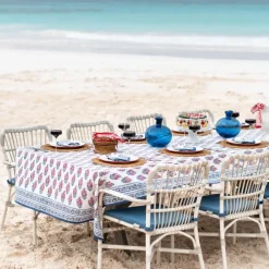 Pomegranate Inc Sagar Red & Blue Tablecloth^ Tablecloths
