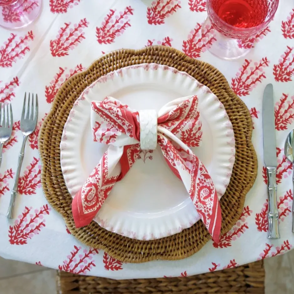Pomegranate Inc Sagar Red & Pink Napkin | Set of 4^ Napkins