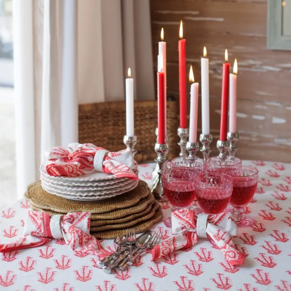 Pomegranate Inc Sagar Red & Pink Tablecloth^ Tablecloths
