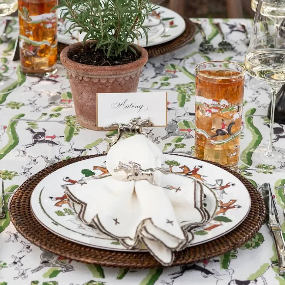 Pomegranate Inc Silver Jockey Napkin Ring | Set of 4^ Napkin Rings