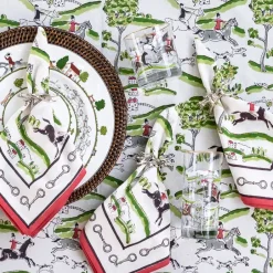 Pomegranate Inc Silver Jockey Napkin Ring | Set of 4^ Napkin Rings
