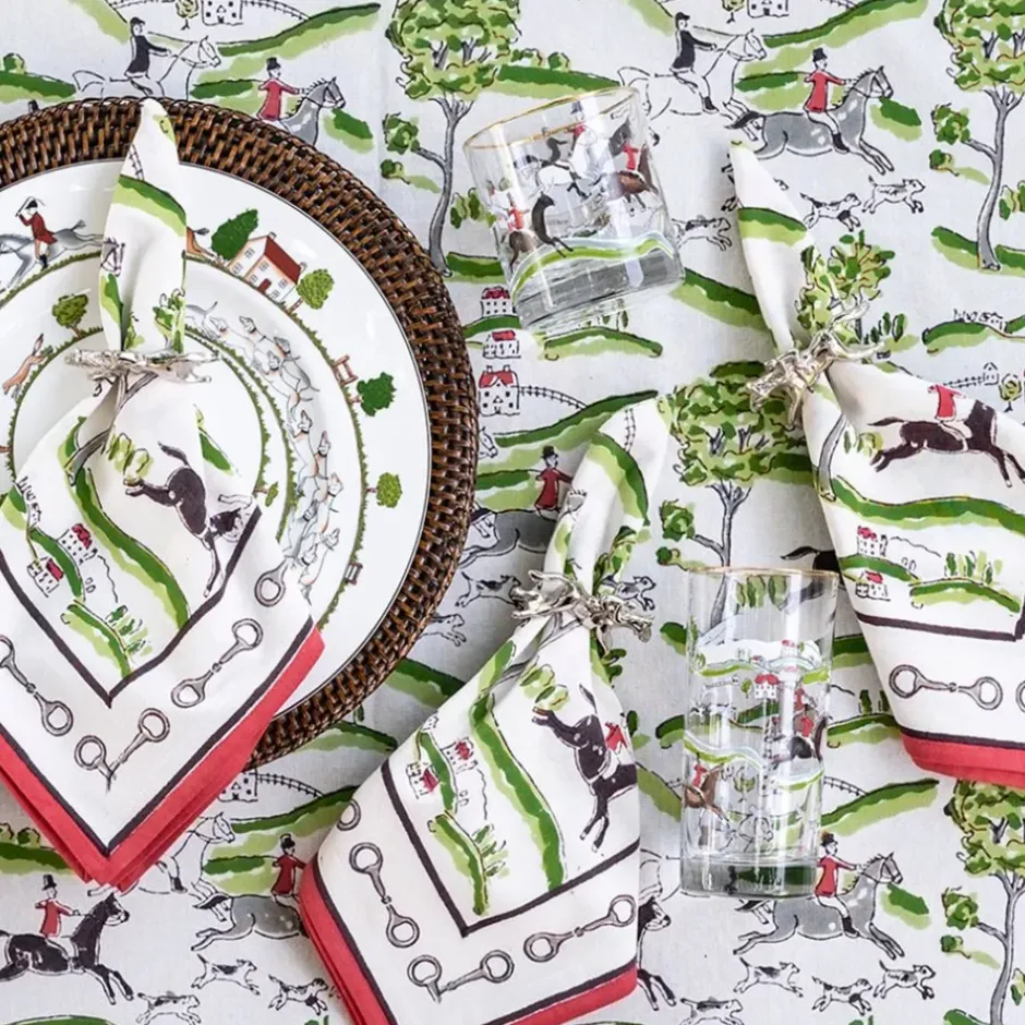 Pomegranate Inc Silver Jockey Napkin Ring | Set of 4^ Napkin Rings