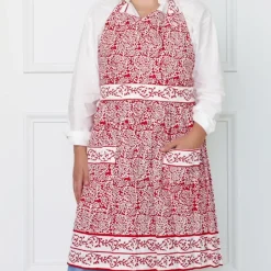 Pomegranate Inc Tapestry Deep Red Apron^ Aprons