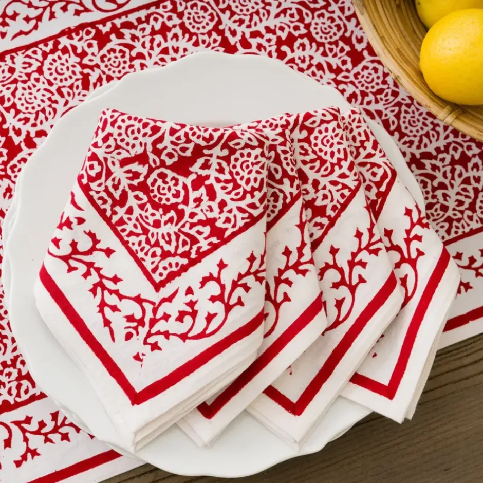 Pomegranate Inc Tapestry Deep Red Napkin^ Napkins