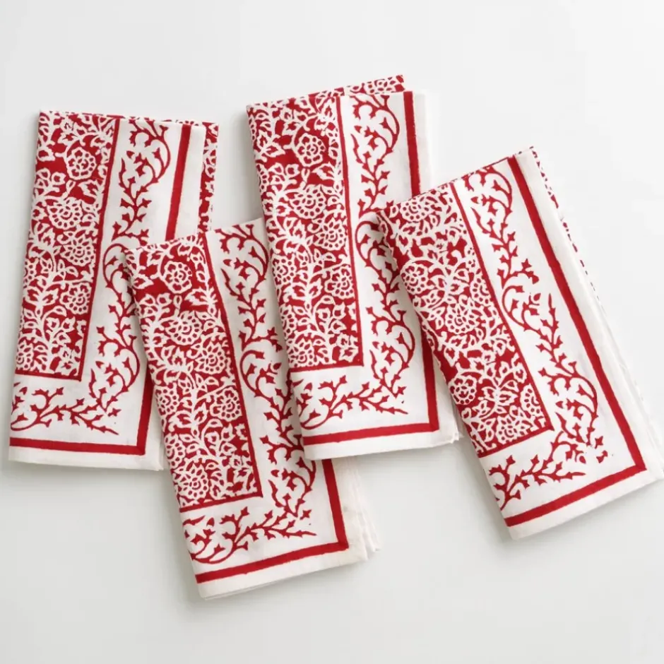 Pomegranate Inc Tapestry Deep Red Napkin^ Napkins