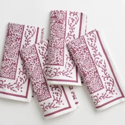 Pomegranate Inc Tapestry Eggplant Napkin | Set of 4^ Napkins