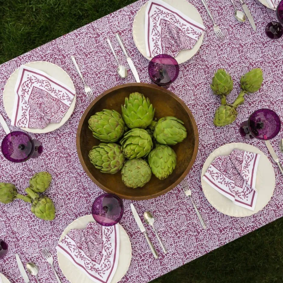 Pomegranate Inc Tapestry Eggplant Napkin | Set of 4^ Napkins