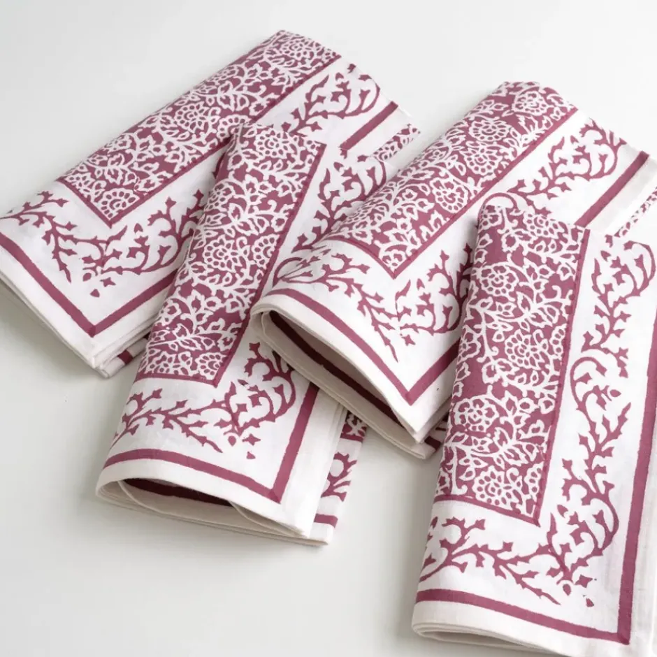 Pomegranate Inc Tapestry Eggplant Napkin | Set of 4^ Napkins