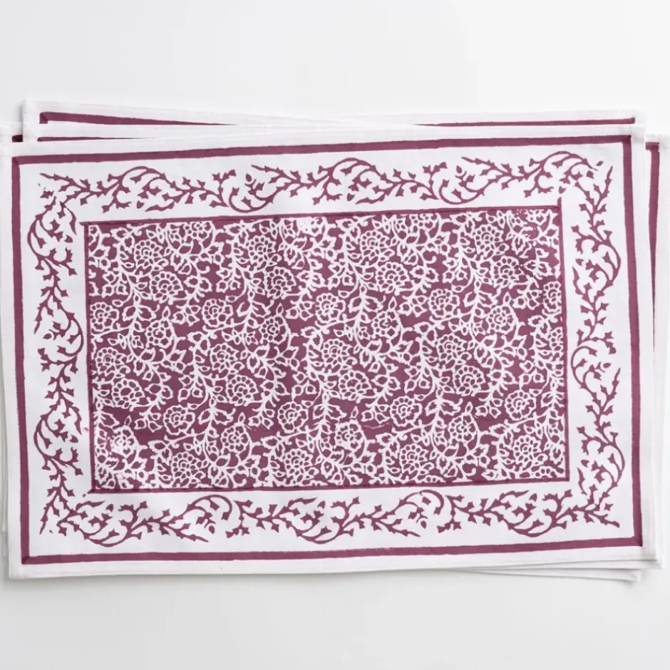Pomegranate Inc Tapestry Eggplant Placemat | Set of 4^ Printed Placemats
