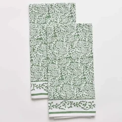 Pomegranate Inc Tapestry Green Tea Towels^ Tea Towels