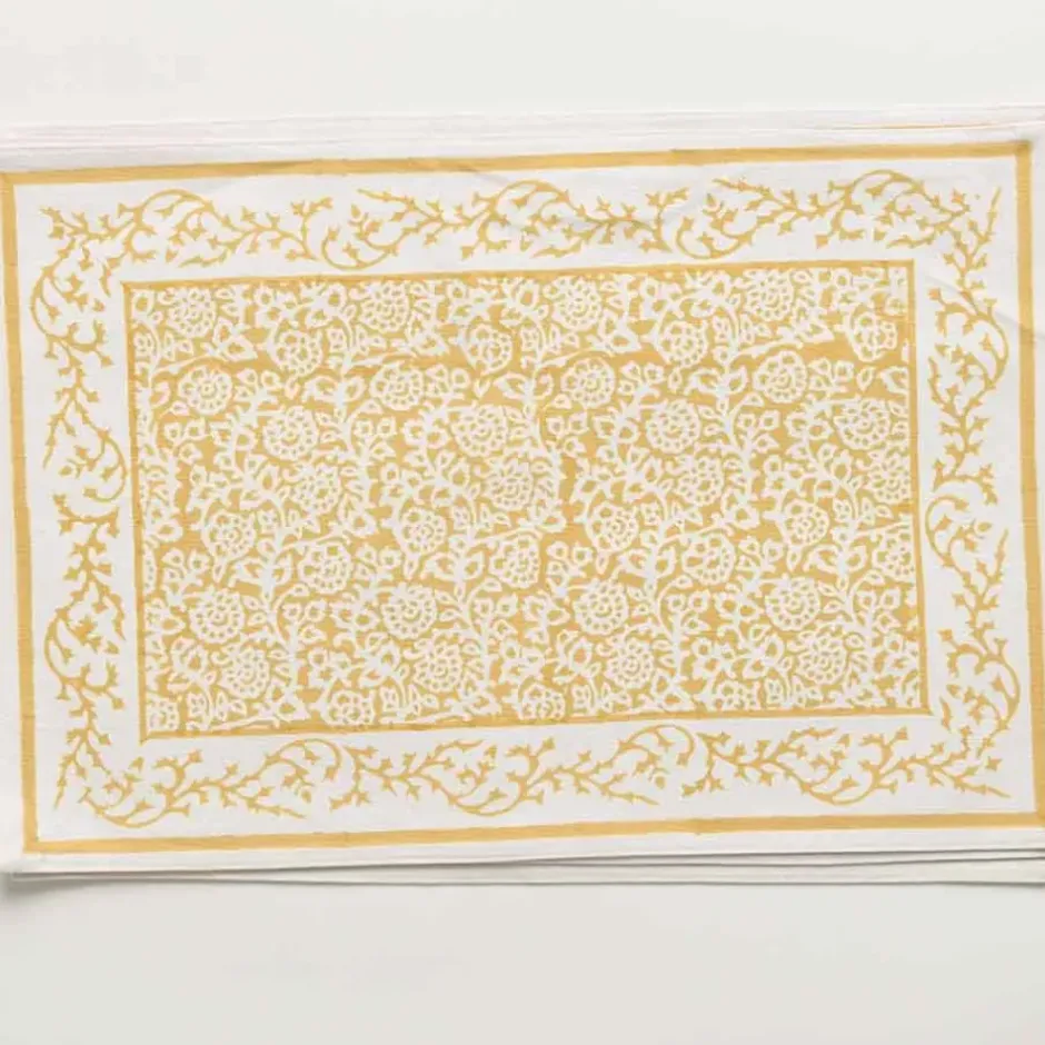 Pomegranate Inc Tapestry Marigold Placemat | Set of 4^ Printed Placemats