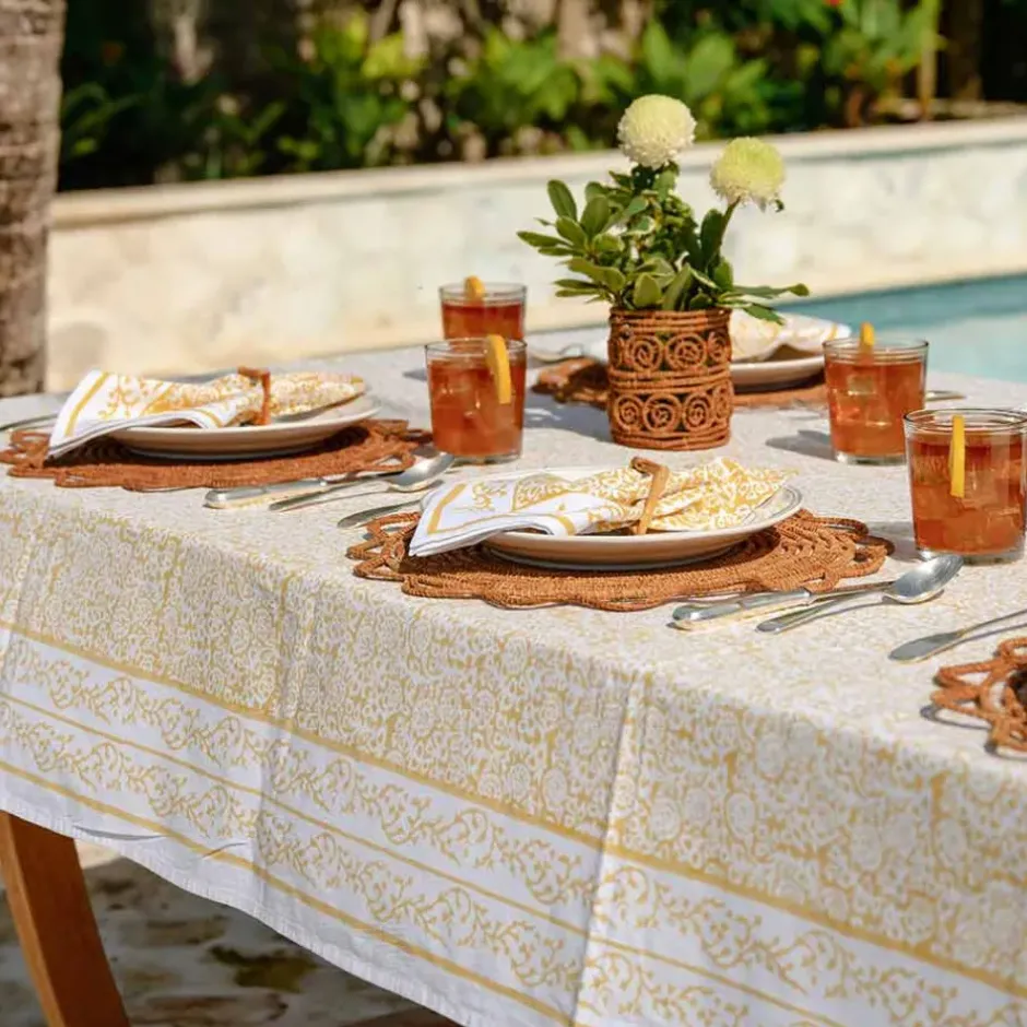 Pomegranate Inc Tapestry Marigold Tablecloth^ Tablecloths