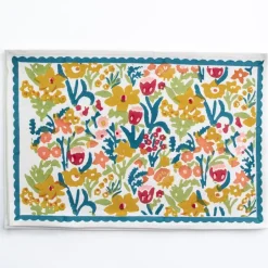 Pomegranate Inc Teal Garden Placemat | Set of 4^ Printed Placemats