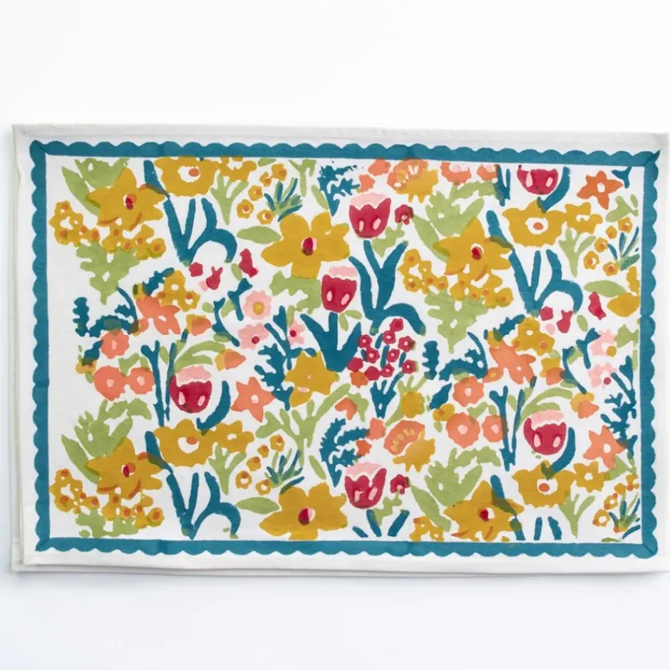 Pomegranate Inc Teal Garden Placemat | Set of 4^ Printed Placemats