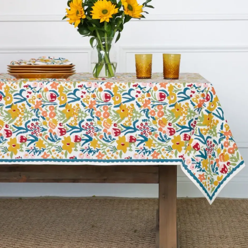 Pomegranate Inc Teal Garden Tablecloth^ Tablecloths