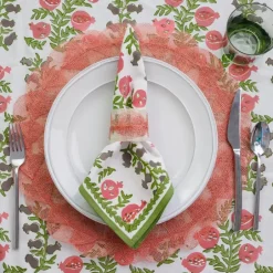 Pomegranate Inc Terracotta Poplar Leaf Napkin Rings | Set of 4^ Napkin Rings