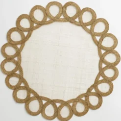 Pomegranate Inc Toast Woven Doodles Placemat | Set of 4^ Woven Placemats